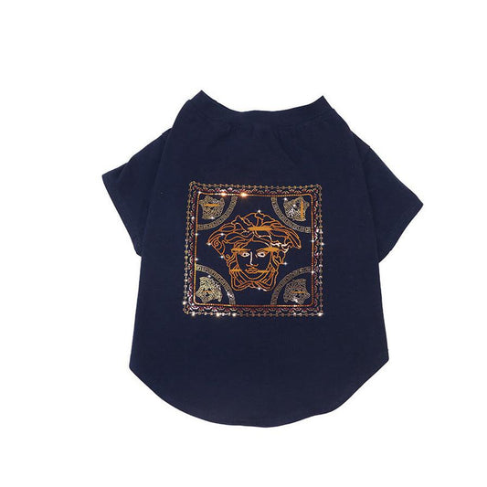 JMT-469834 Schnauzer Summer T-shirt in Cotton, Lightweight Design for Pets - Available in White and Black, Sizes S to XXL