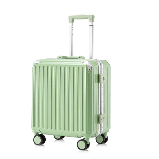JMT-470090 Mini Green Trolley Suitcase for Kids - Durable and Lightweight Hard Shell Travel Luggage