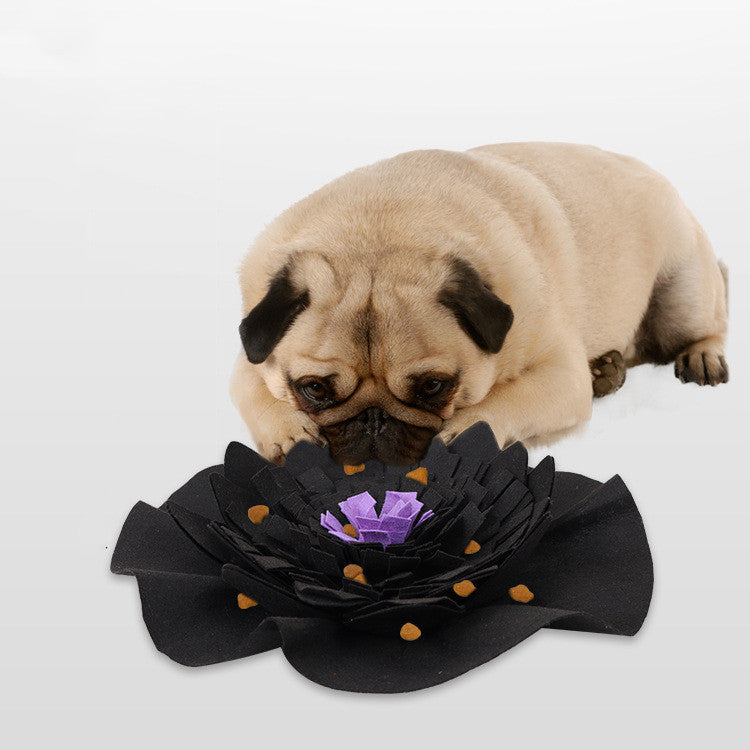JMT-470218 Halloween Themed Pet Sniffing Pad - Black Felt Cloth for Interactive Play and Stress Relief