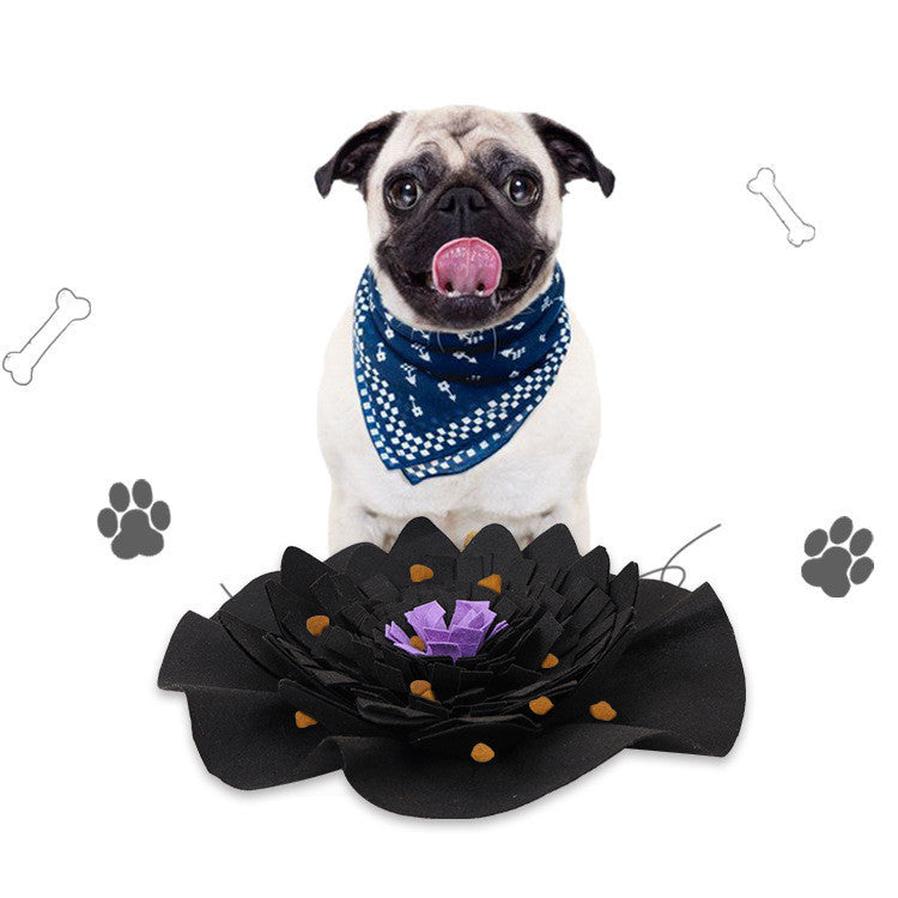 JMT-470218 Halloween Themed Pet Sniffing Pad - Black Felt Cloth for Interactive Play and Stress Relief