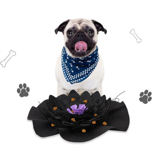 JMT-470218 Halloween Themed Pet Sniffing Pad - Black Felt Cloth for Interactive Play and Stress Relief