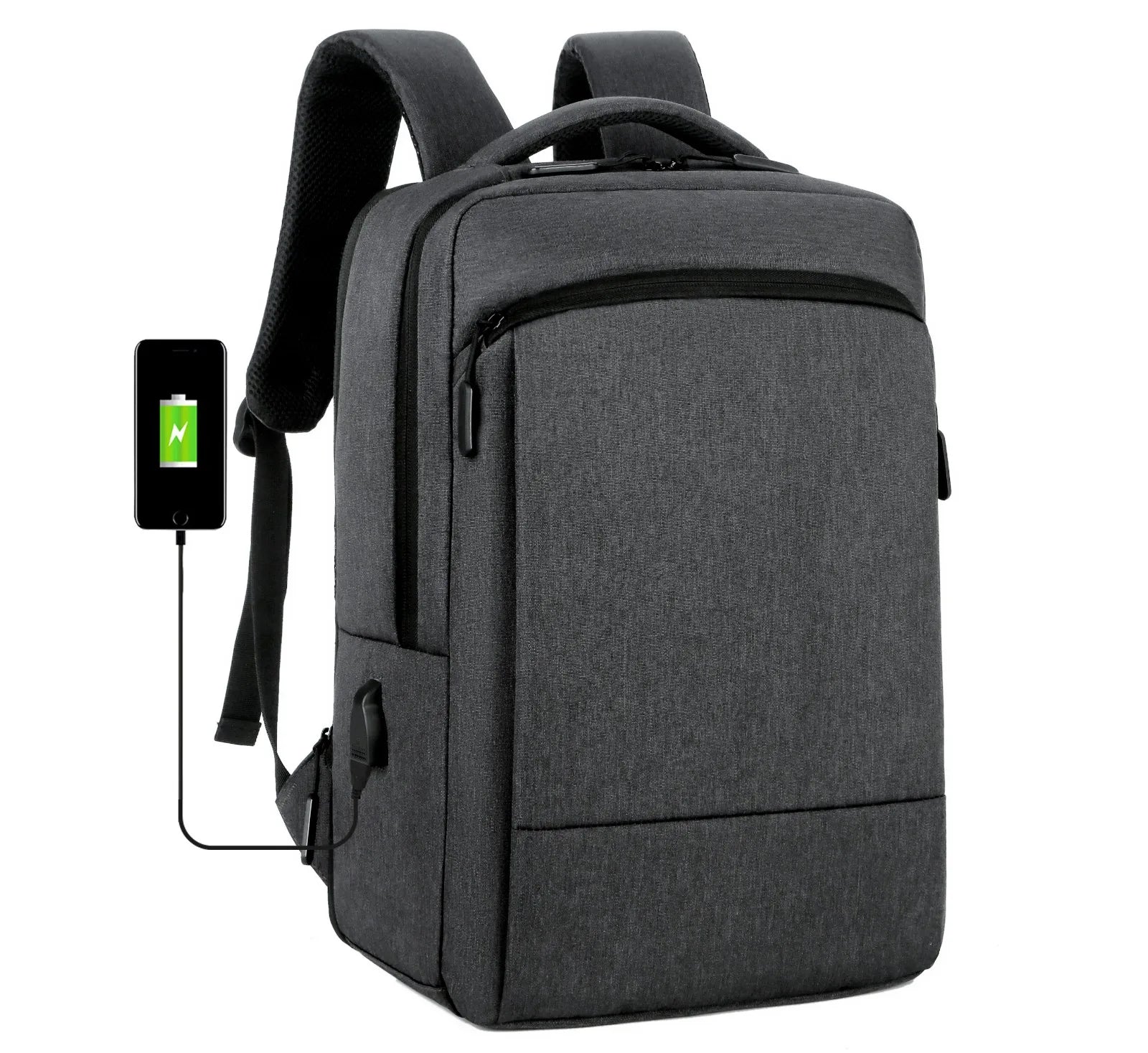 JMT-470218 Waterproof Nylon 15.6 Inch Laptop Backpack with USB Charging Port for Business Travel