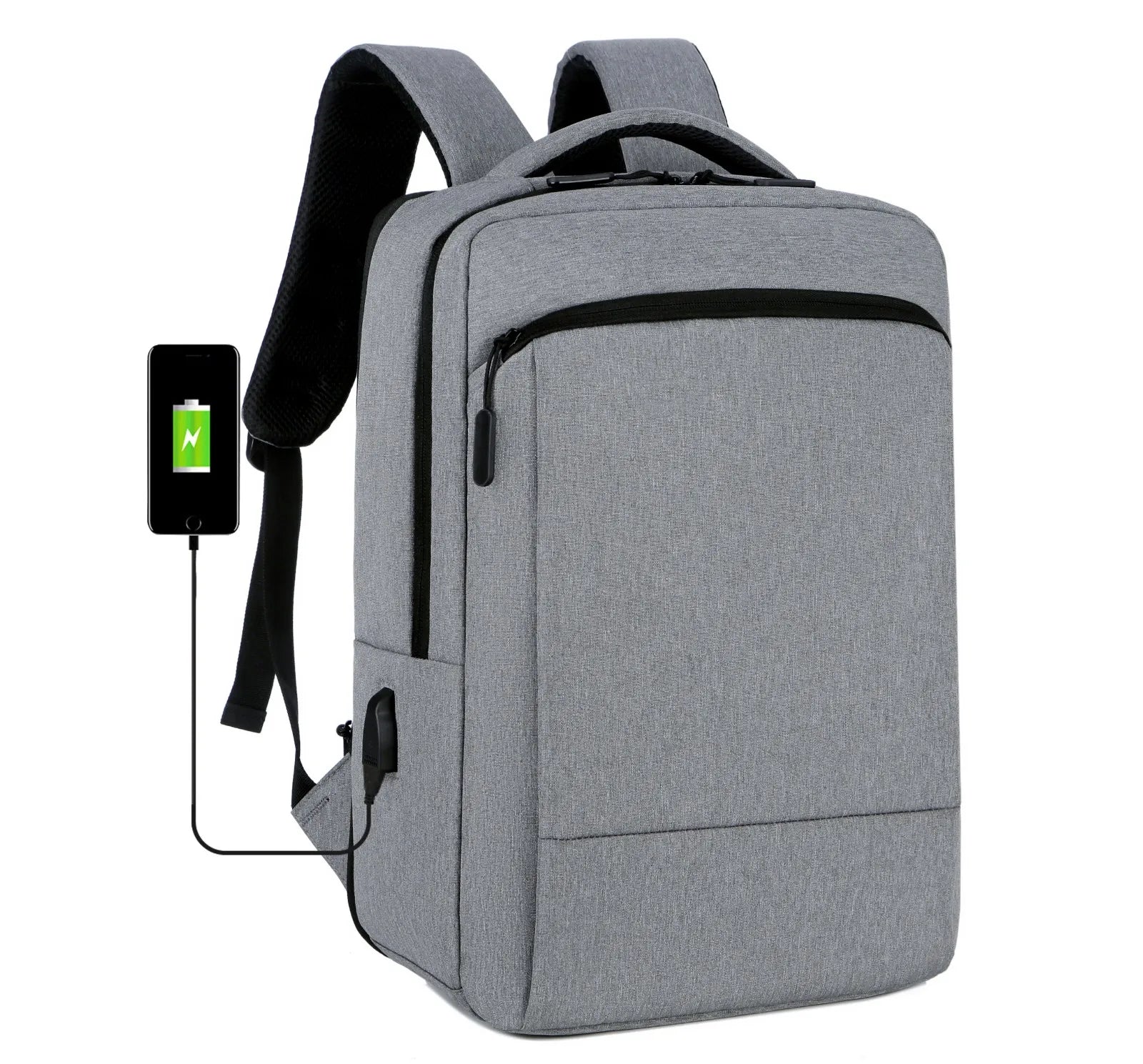 JMT-470218 Waterproof Nylon 15.6 Inch Laptop Backpack with USB Charging Port for Business Travel