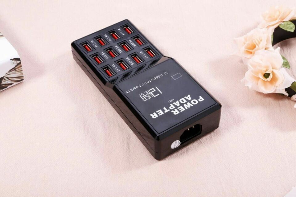 JMT-470538 12-Port USB Smart Mobile Phone Charger with Indication Function