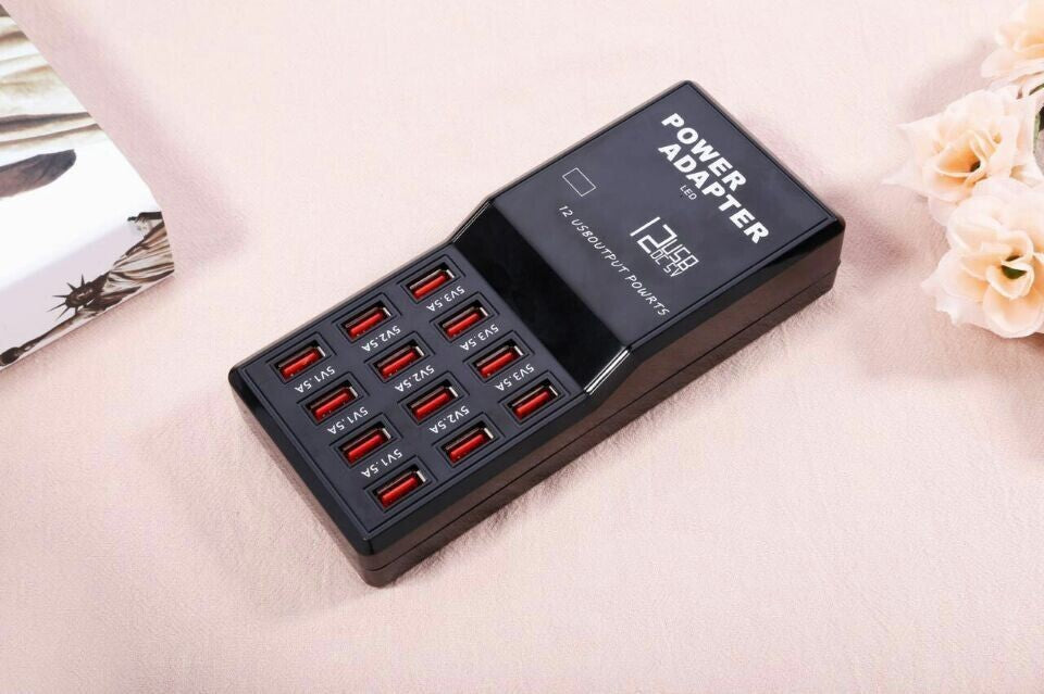 JMT-470538 12-Port USB Smart Mobile Phone Charger with Indication Function