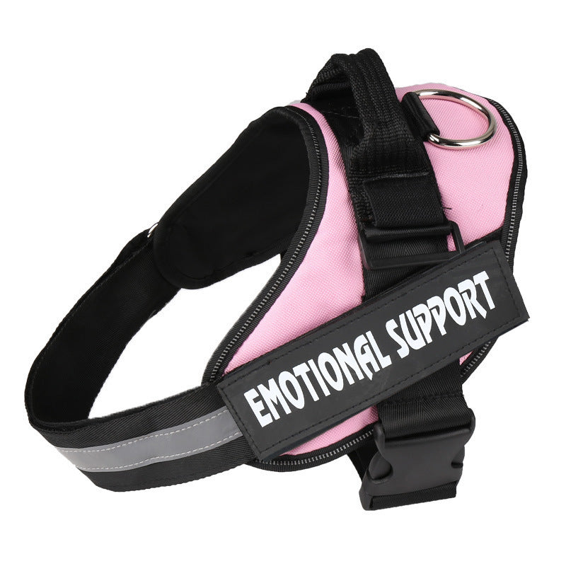 JMT-470538 Nylon Dog Chest Strap: Adjustable Harness Lead in Multiple Sizes (XS, S, M, L, XL, XXL)