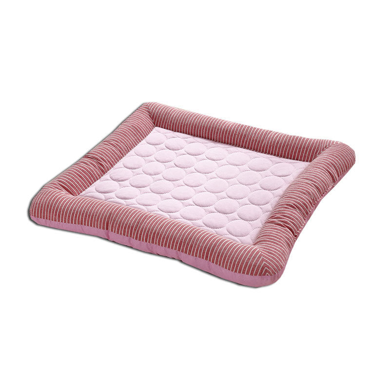 JMT-470666 Cooling Pet Mat for Dogs and Cats - Soft Ice Silk Blanket in Blue for Comfortable Summer Sleep, Available in Multiple Sizes