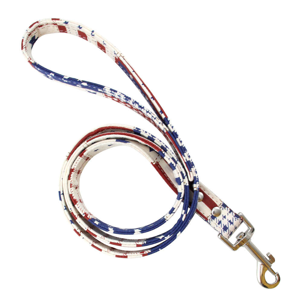 JMT-470858 Pure Cotton Adjustable Dog Collar with Matching Leash - Various Sizes Available