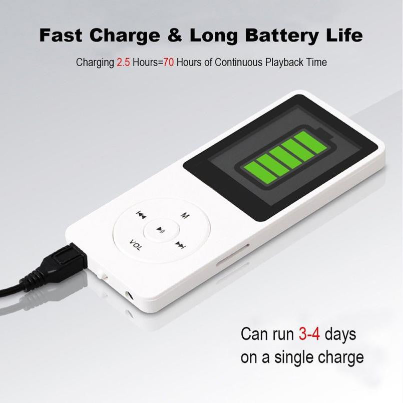 JMT-471178 Compact Portable MP3 Player with 1.8-Inch TFT Display and FM Radio