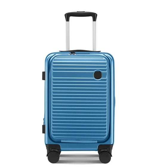 JMT-471242 Lightweight PC Hard-Shell Carry-On Luggage with USB Charging Port and Front Compartment