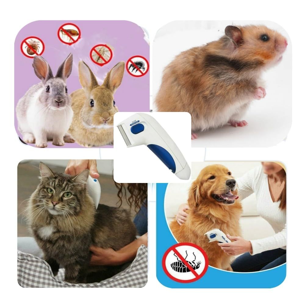 JMT-471434 Electric Pet Comb for Dogs, Cats, and Rabbits - Cordless Grooming Tool for Long and Short Hair