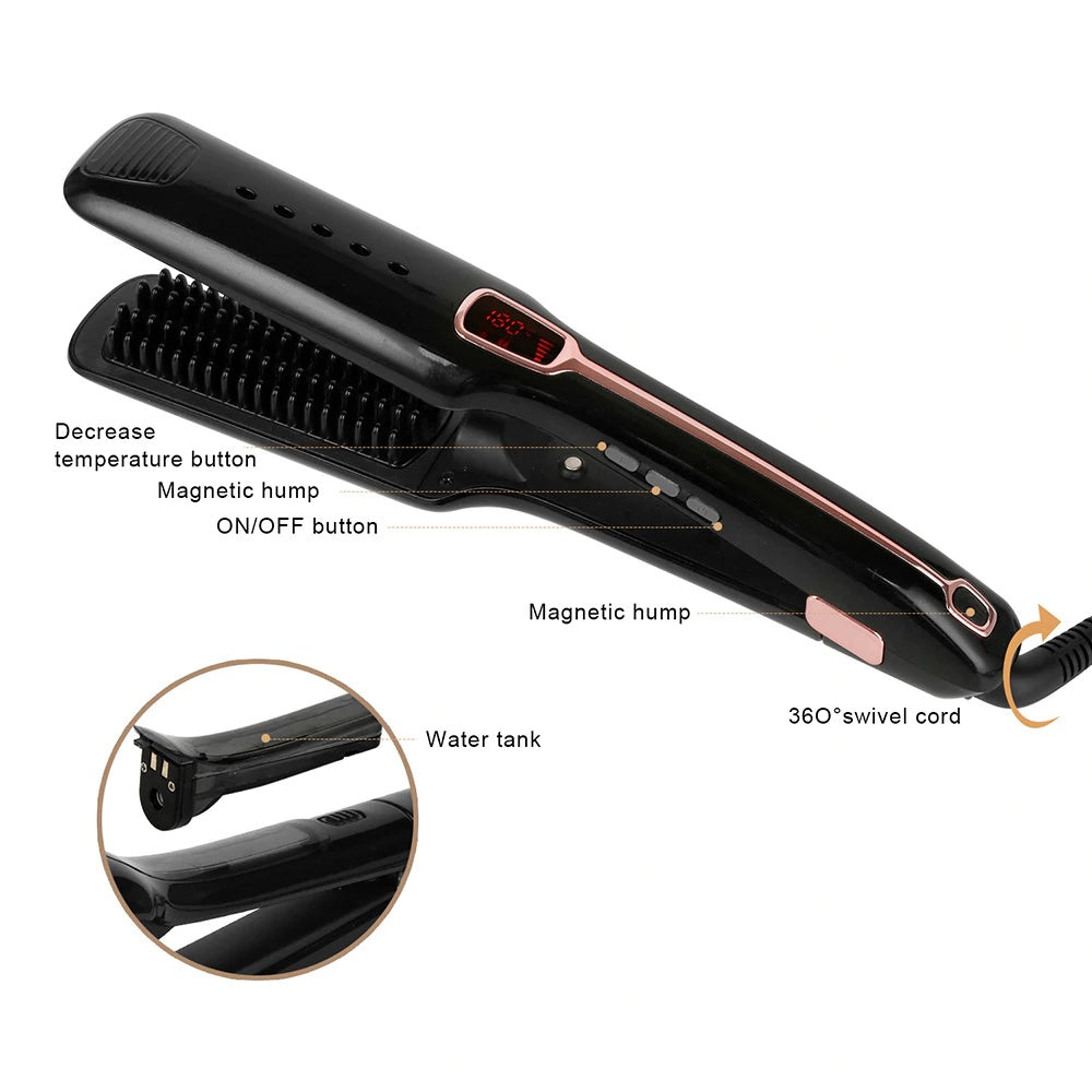 JMT-471498 Multifunctional Steam Spray Hair Straightener Comb with Infrared Technology and Moisture Control
