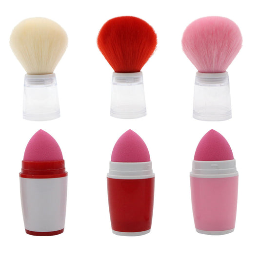 JMT-471626 Portable Blush Brush with Synthetic Hair and Plastic Handle for Multi-Purpose Makeup Application