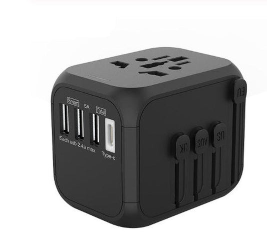 JMT-471690 6-Hole Conversion Plug with 5A Rated Current and 100-250V Voltage, PC Shell and Phosphor Copper Conductor