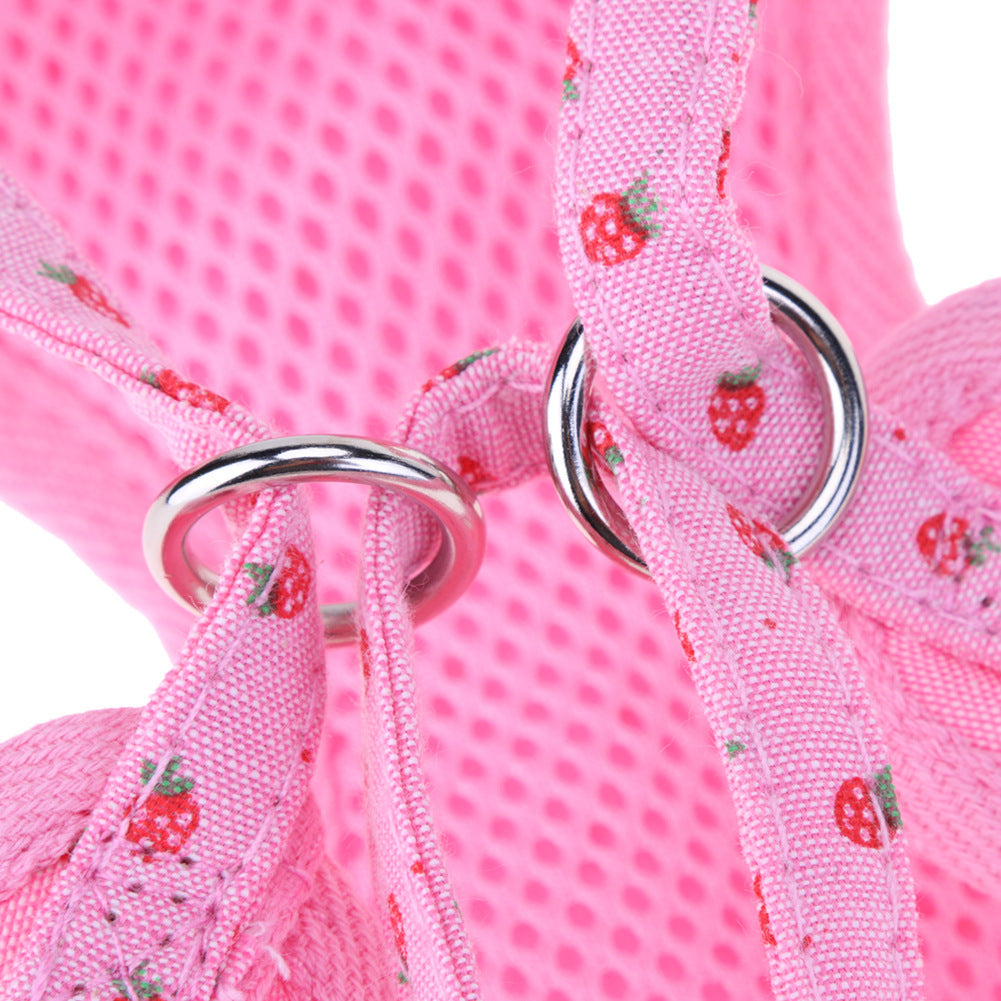 JMT-471690 Adjustable Pet Chest Harness with Bow Tie - Breathable Canvas & Polyester, Various Sizes (S-XL)