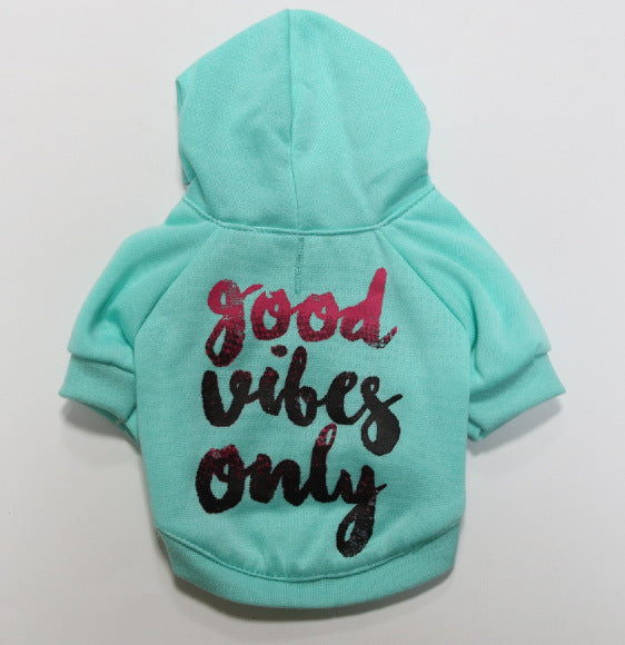 JMT-472266 Cozy Fleece Teddy Pet Jacket in Navy Blue and Mint Green - Sizes XS to XL