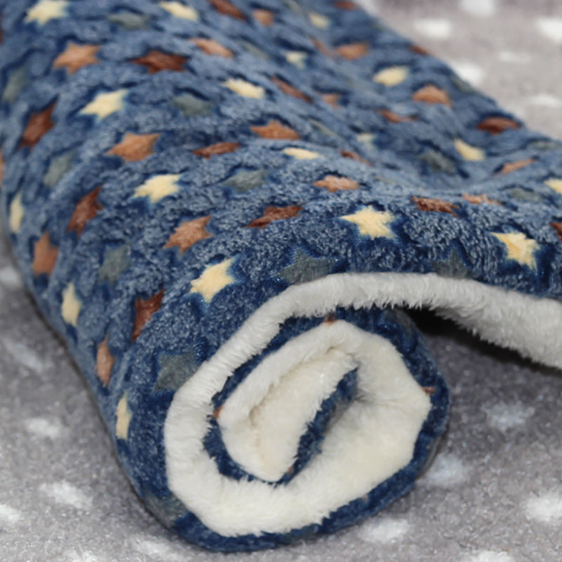 JMT-472330 Reversible Soft Coral Velvet Pet Bed Mat for Dogs and Cats - Washable Crate Pad with Non-Slip Backing