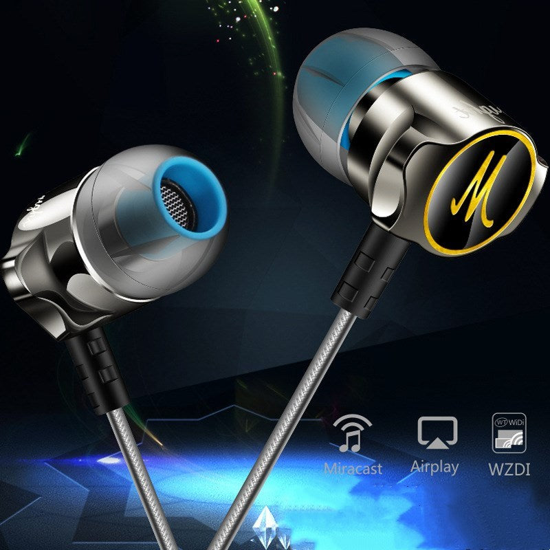 JMT-473162 In-Ear Wired Earphones with Zinc Alloy Design and 120 cm Cable Length