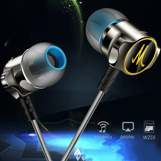 JMT-473162 In-Ear Wired Earphones with Zinc Alloy Design and 120 cm Cable Length