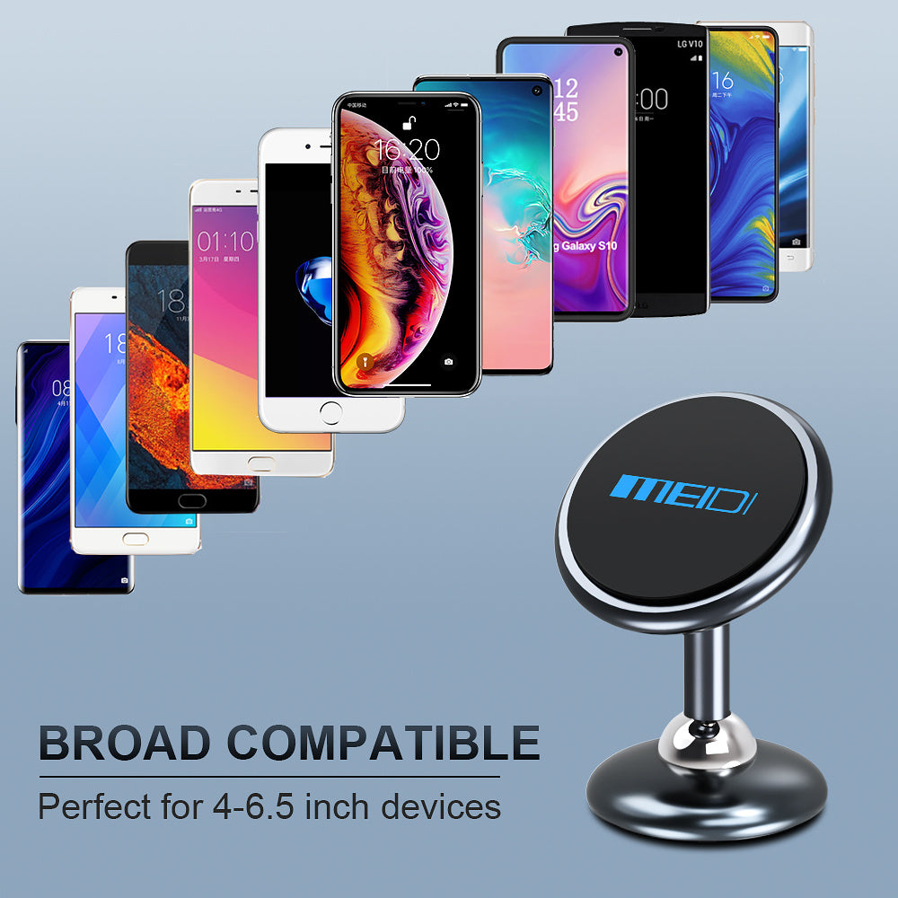 JMT-473354 Adjustable Mini Car Mobile Phone Holder with Strong Magnetic Base