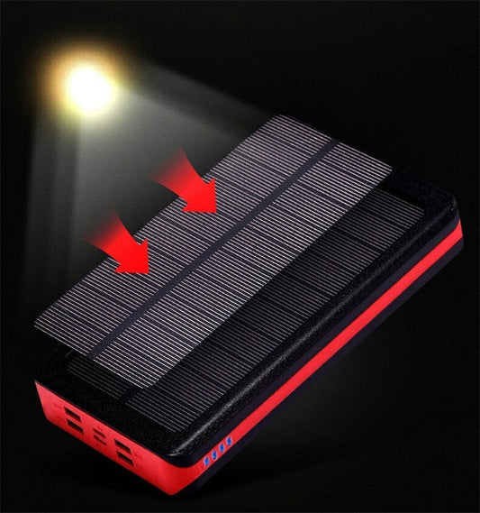 JMT-473674 30000mAh Large-Capacity Solar Power Bank with Soft Pack Battery and Plastic Shell