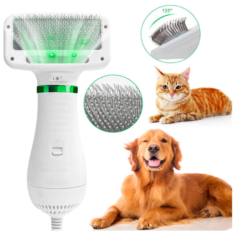 JMT-473738 Electric Pet Hair Dryer Comb - Two-Speed Heating Fan for Dogs and Cats, 300W Power, 2m Cord Length