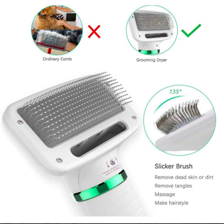 JMT-473738 Electric Pet Hair Dryer Comb - Two-Speed Heating Fan for Dogs and Cats, 300W Power, 2m Cord Length