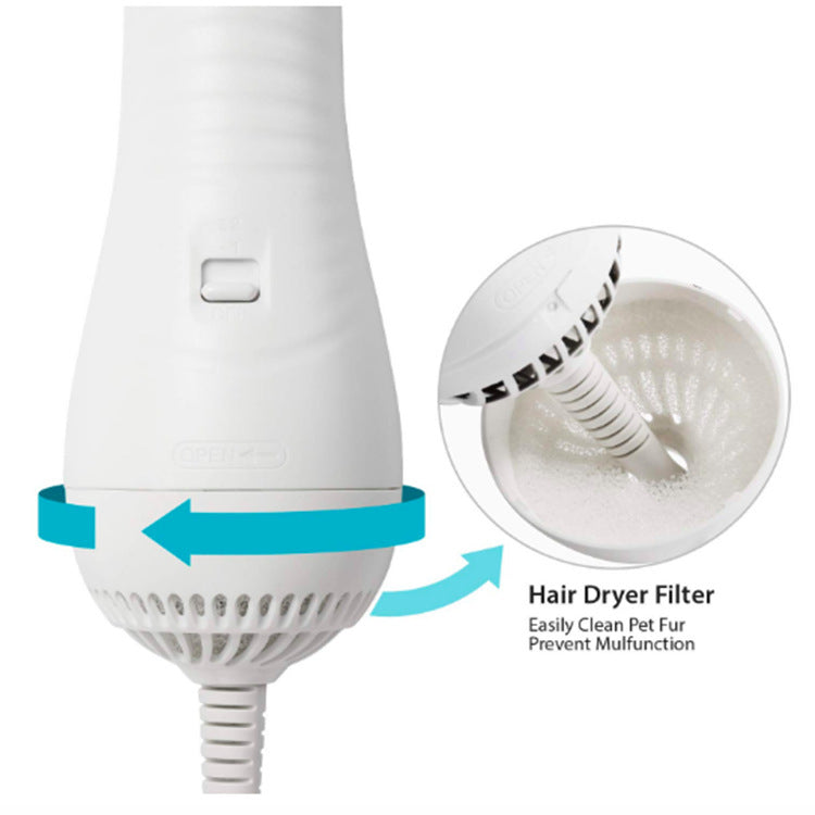 JMT-473738 Electric Pet Hair Dryer Comb - Two-Speed Heating Fan for Dogs and Cats, 300W Power, 2m Cord Length