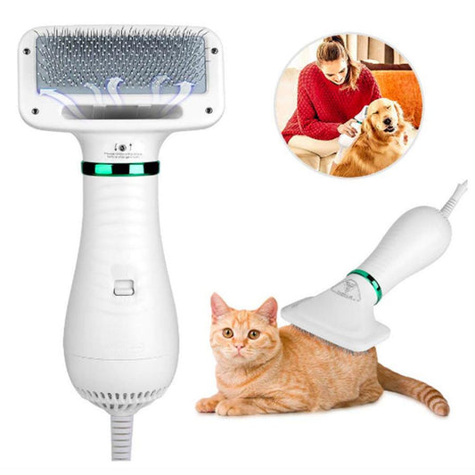 JMT-473738 Electric Pet Hair Dryer Comb - Two-Speed Heating Fan for Dogs and Cats, 300W Power, 2m Cord Length