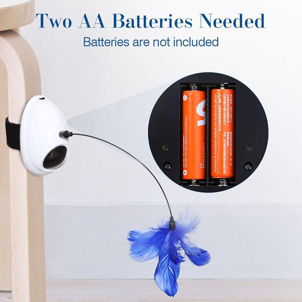 JMT-473802 Interactive Electric Cat Toy with Feather and Laser Motion for Exercise and Entertainment