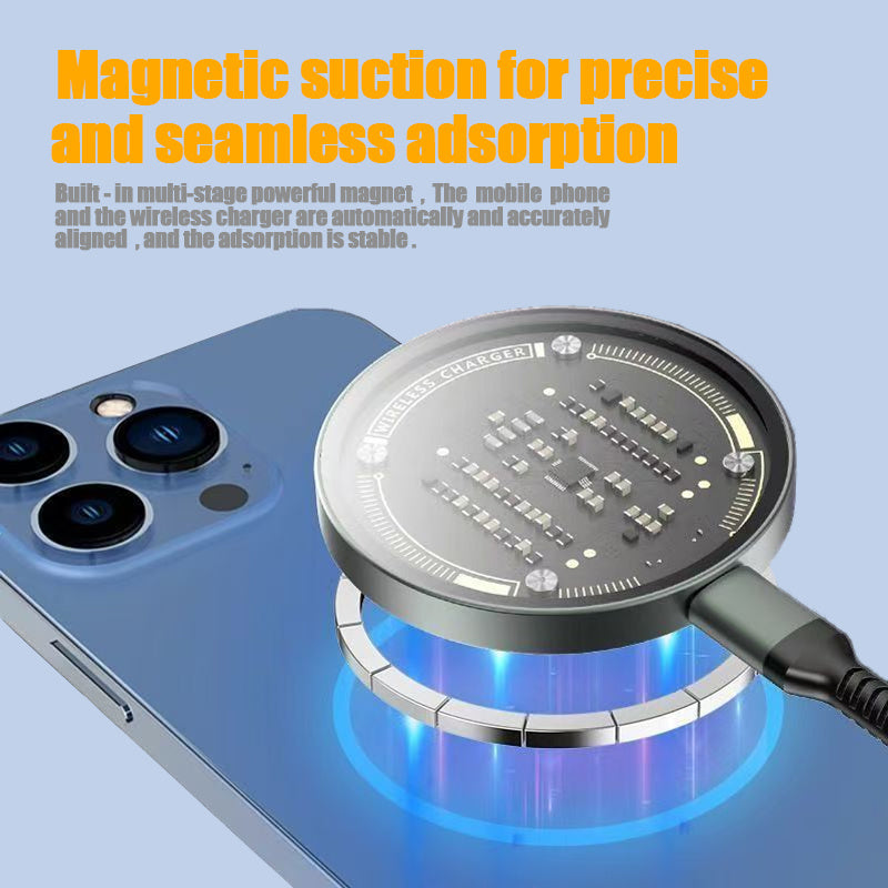 JMT-473994 Magnetic 15W Wireless Charger for iPhone 12 to 16 Models and Qi2 Compatible Devices