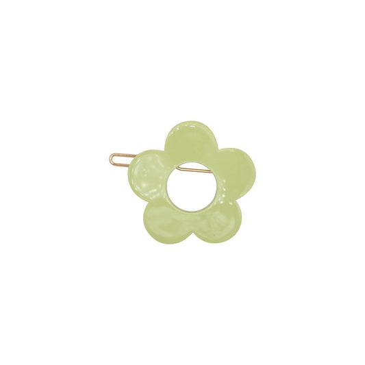 JMT-474186 Cute Solid Color Flower Hairpin - Candy Color Side Clip Hair Accessory