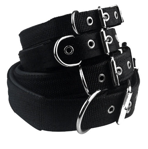 JMT-474314 Adjustable Nylon Foam Leather Pet Collar - Soft and Durable with Heavy-Duty Buckle for Comfort