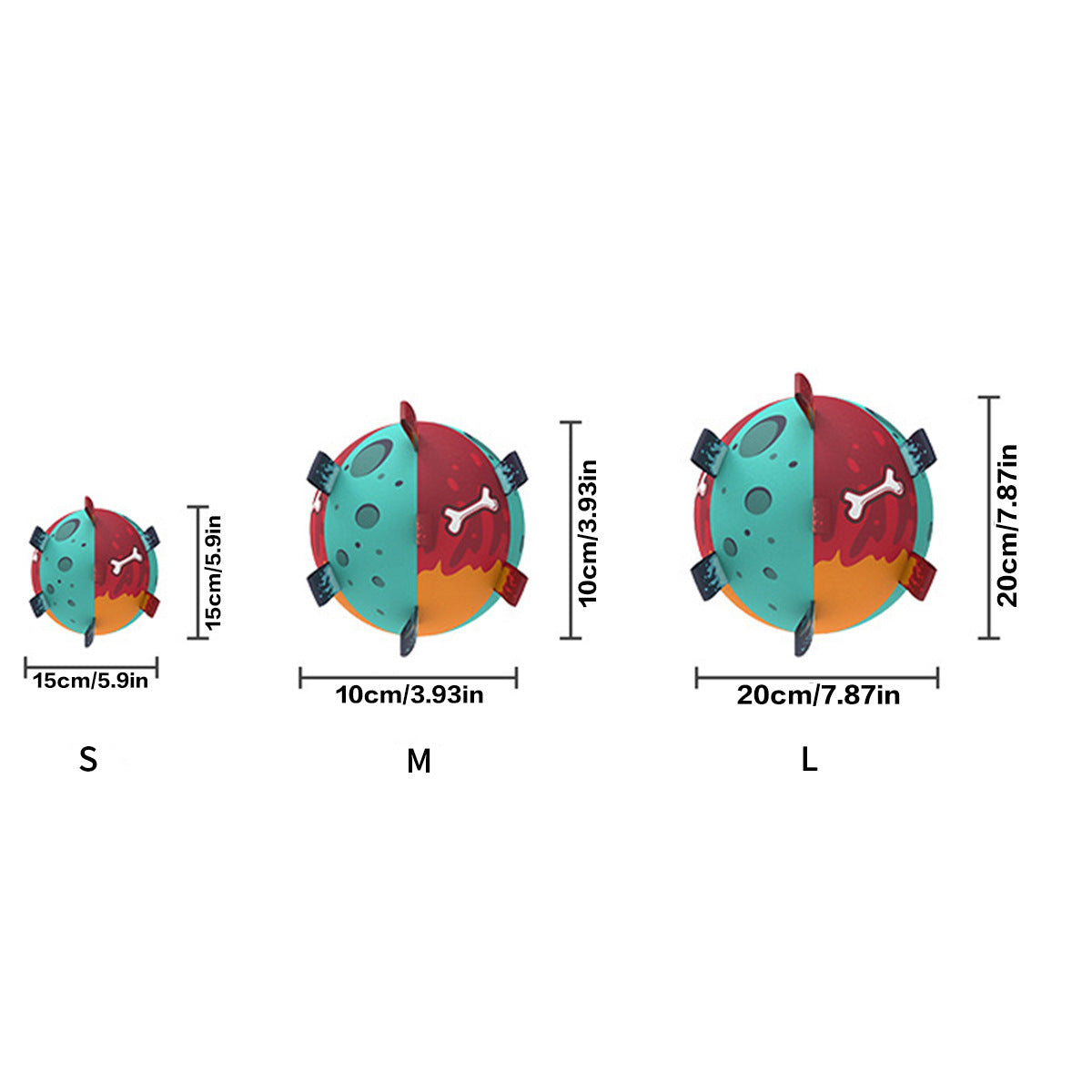JMT-474634 Interactive Soccer Ball Dog Toy with Straps - Durable Water-Resistant Tug of War Play for Medium Dogs