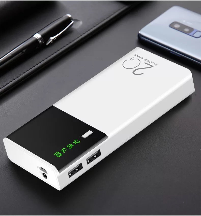 JMT-474826 20000mAh Liquid Lithium Ion Power Bank with Plastic Shell, Dual USB Charging and Compact Design