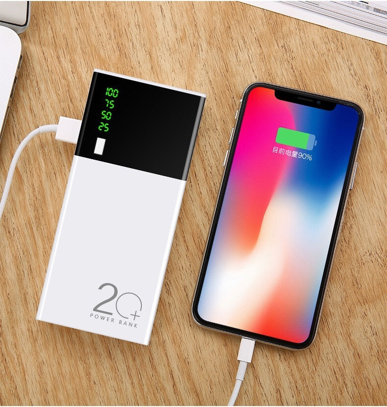JMT-474826 20000mAh Liquid Lithium Ion Power Bank with Plastic Shell, Dual USB Charging and Compact Design
