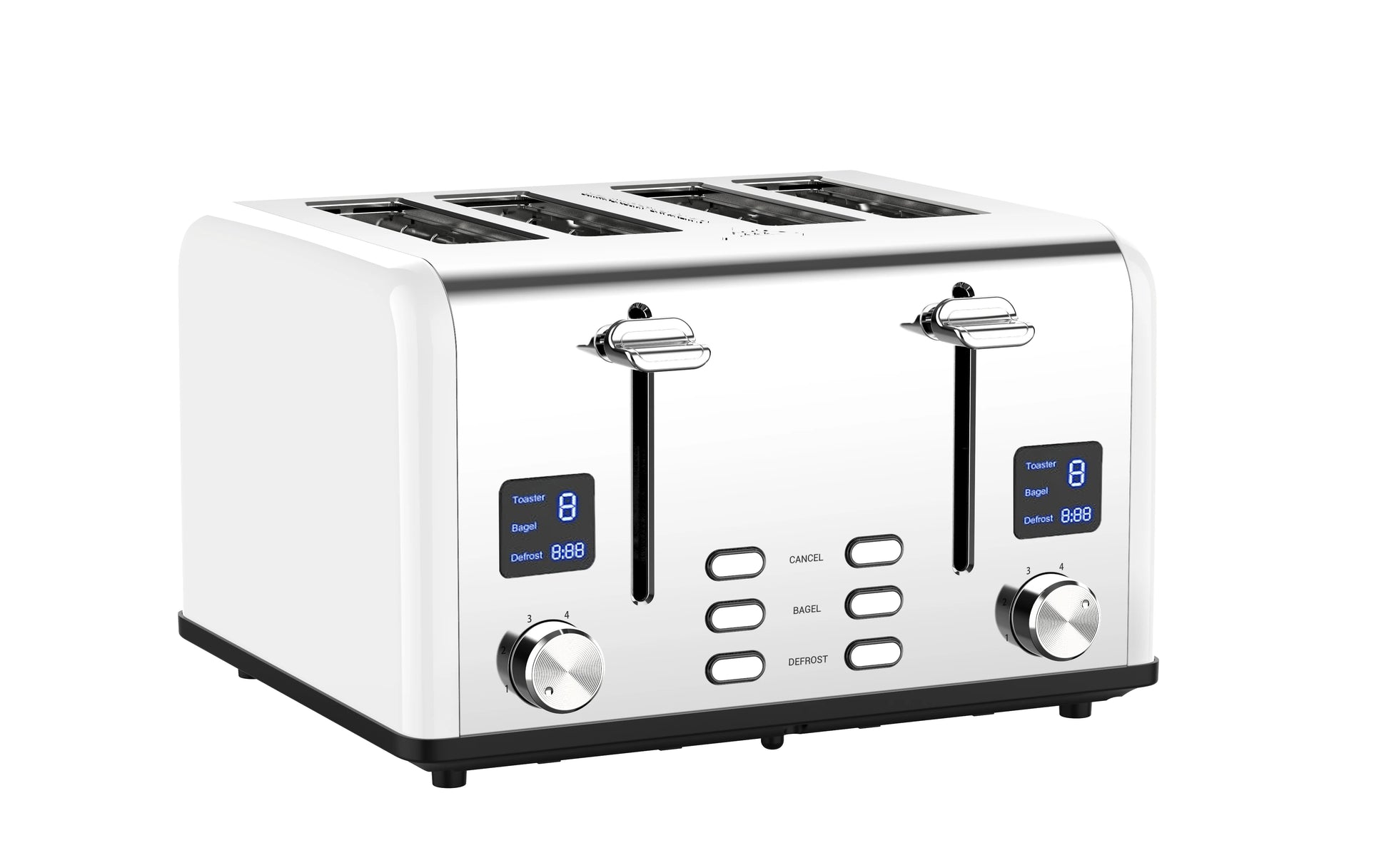 JMT-475466 4-Slice Modern Touch Screen Toaster with LED Display and Dust Cover