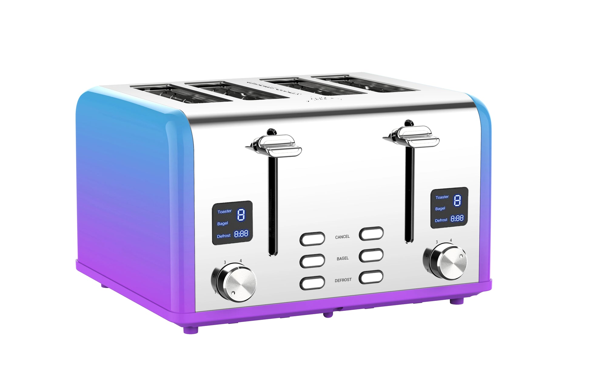 JMT-475466 4-Slice Modern Touch Screen Toaster with LED Display and Dust Cover