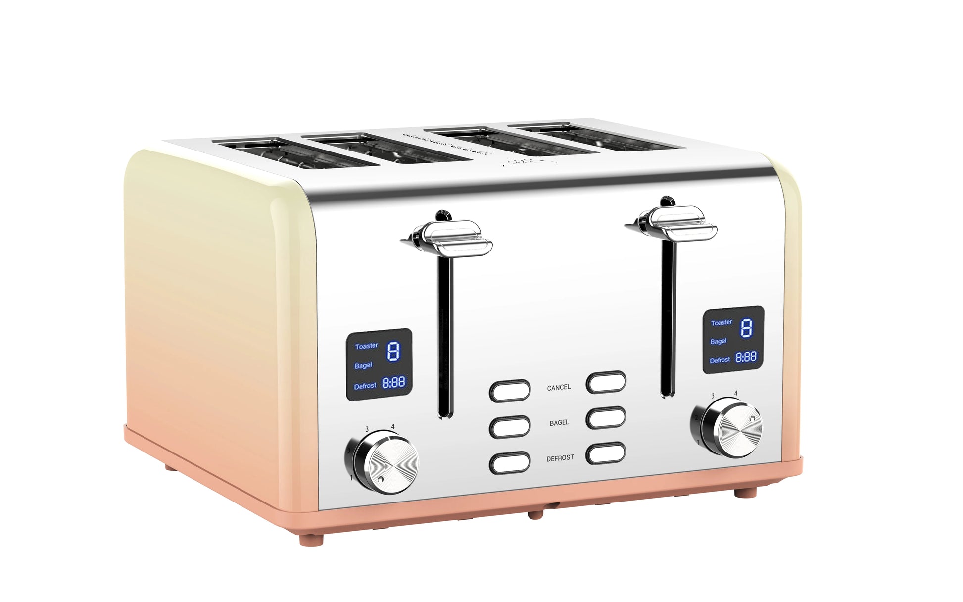 JMT-475466 4-Slice Modern Touch Screen Toaster with LED Display and Dust Cover
