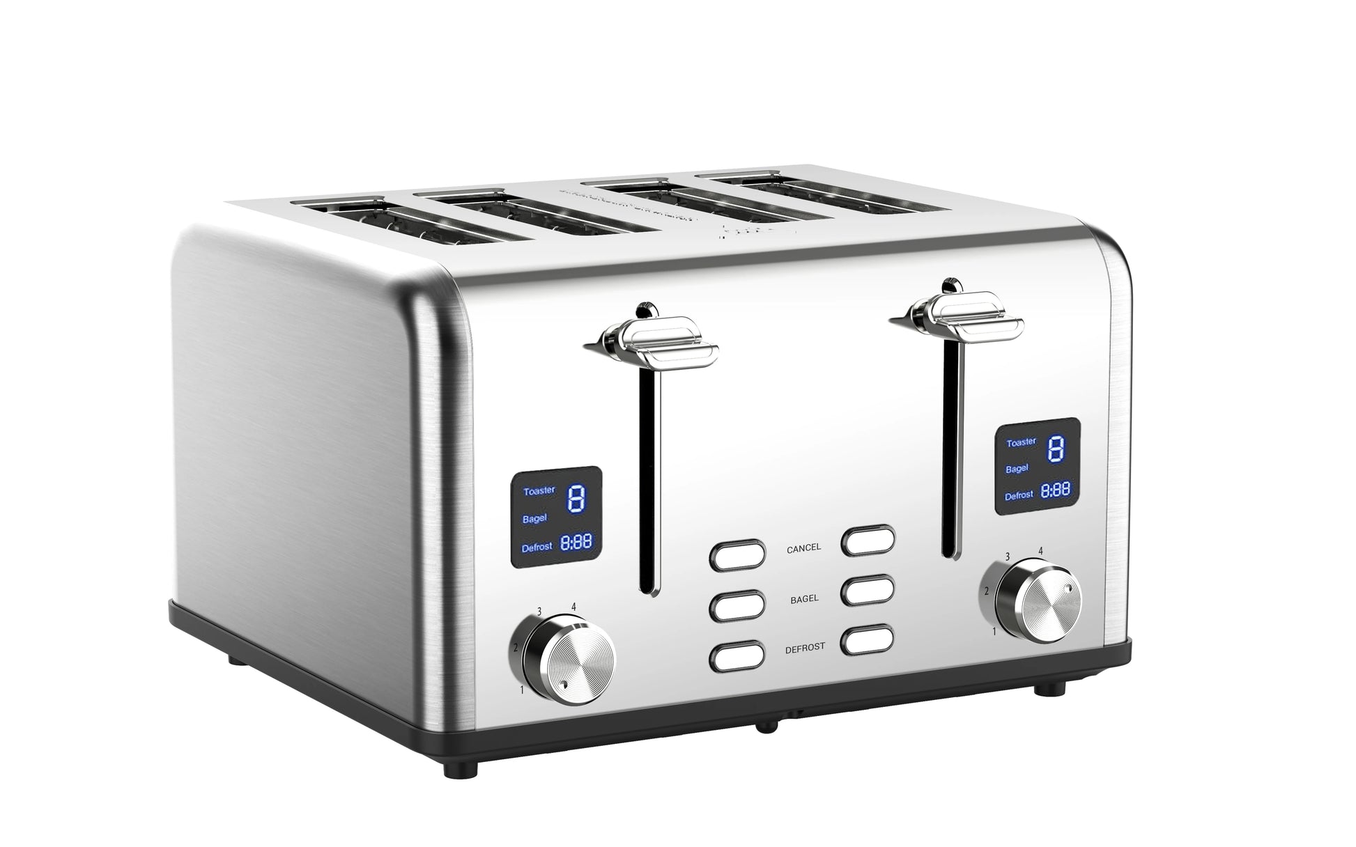 JMT-475466 4-Slice Modern Touch Screen Toaster with LED Display and Dust Cover