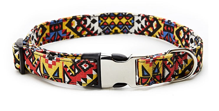 JMT-475466 Colorful Ethnic Style Pet Collar with Semi-Metal Buckle - G-6235
