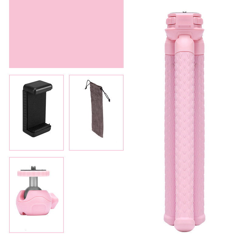 JMT-475658 25CM Tripod with Mobile Phone Clip, Compatible with iPhone Models, Available in Pink, Blue, Black