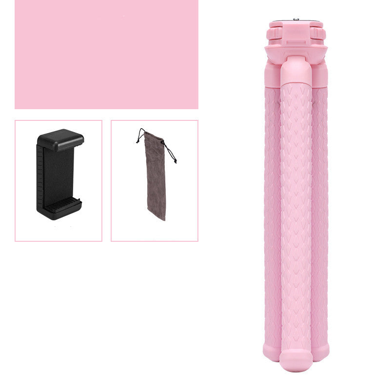 JMT-475658 25CM Tripod with Mobile Phone Clip, Compatible with iPhone Models, Available in Pink, Blue, Black