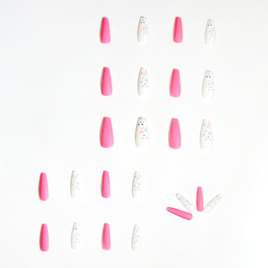 JMT-476106 Misty Clouds Nail Stickers with Smiling Faces - 24 Pieces, 18g Net Content