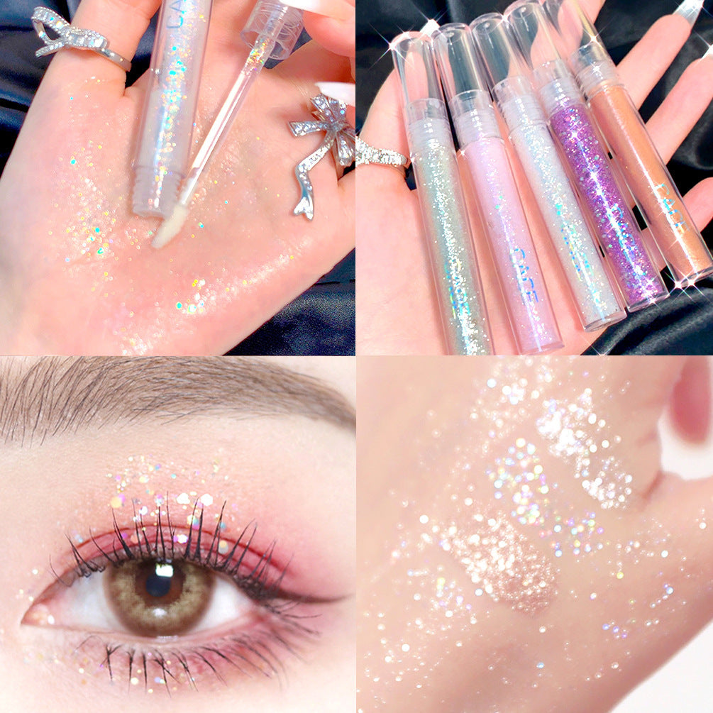 JMT-476234 Aurora Liquid Eyeshadow Set - Smudge-Free Glittering Pearls, 5 Shades