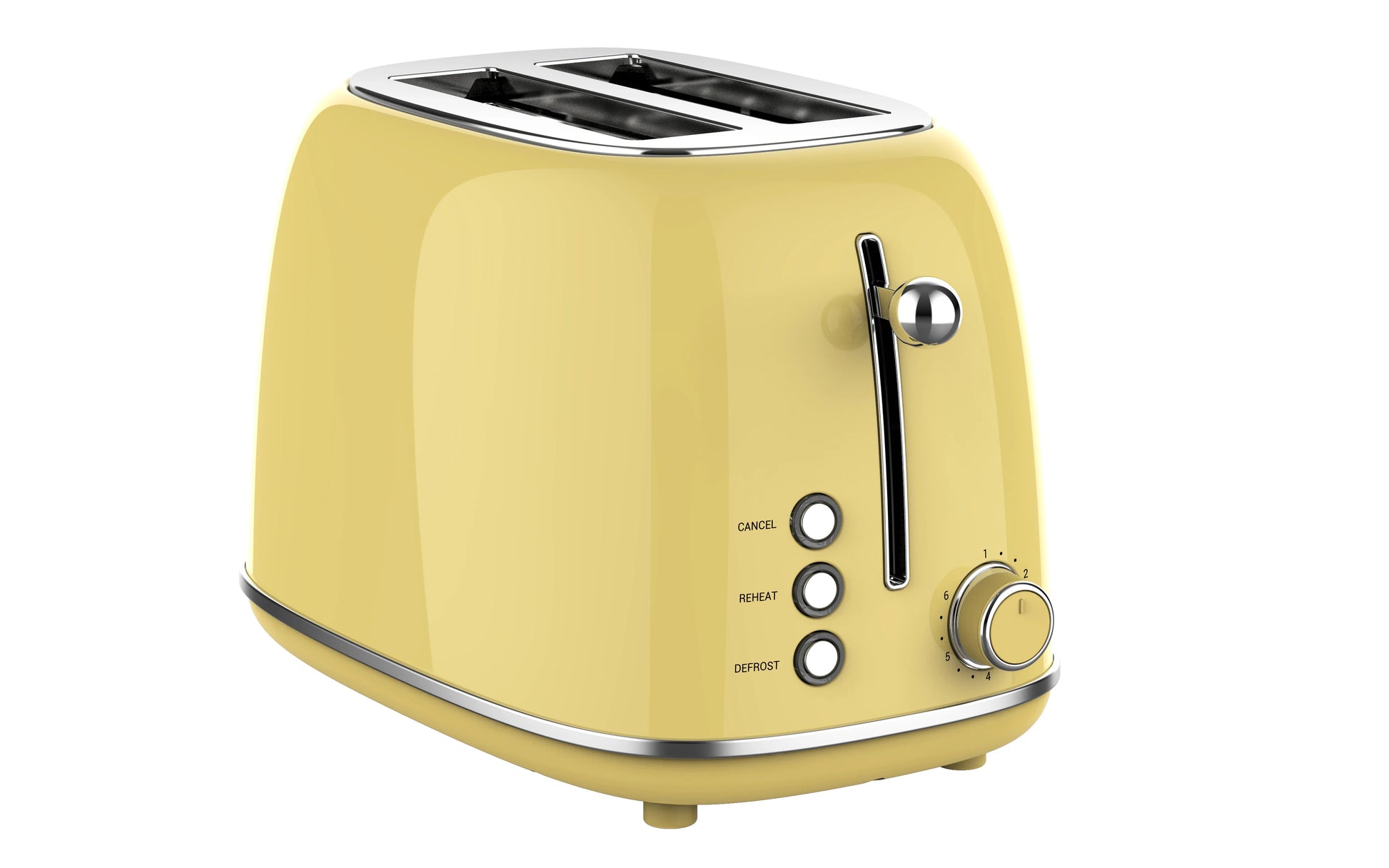 JMT-476618 Retro Stainless Steel 2-Slice Toaster with Adjustable Browning Control