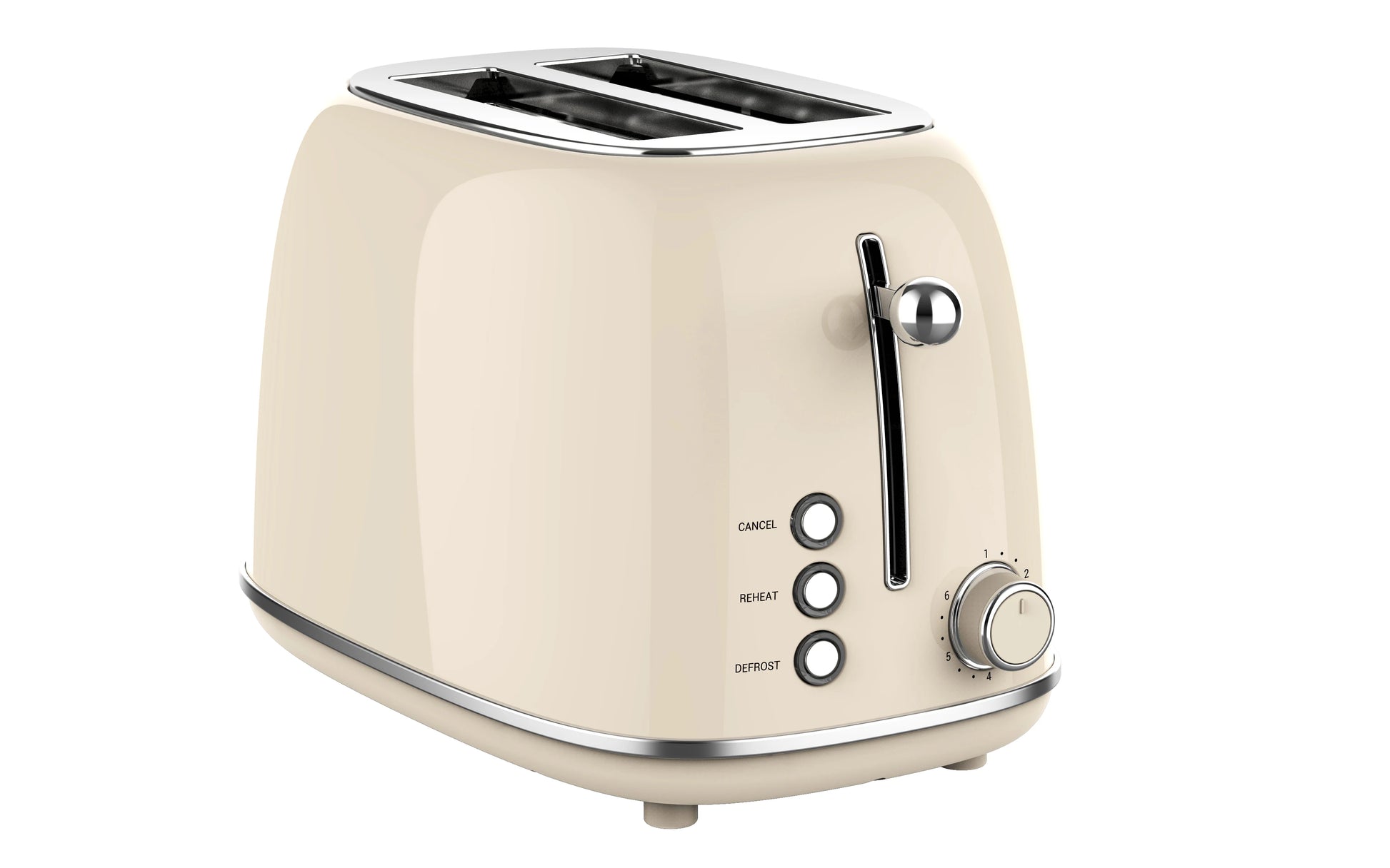 JMT-476618 Retro Stainless Steel 2-Slice Toaster with Adjustable Browning Control