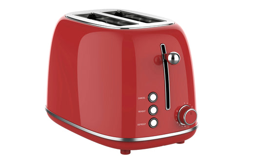 JMT-476618 Retro Stainless Steel 2-Slice Toaster with Adjustable Browning Control