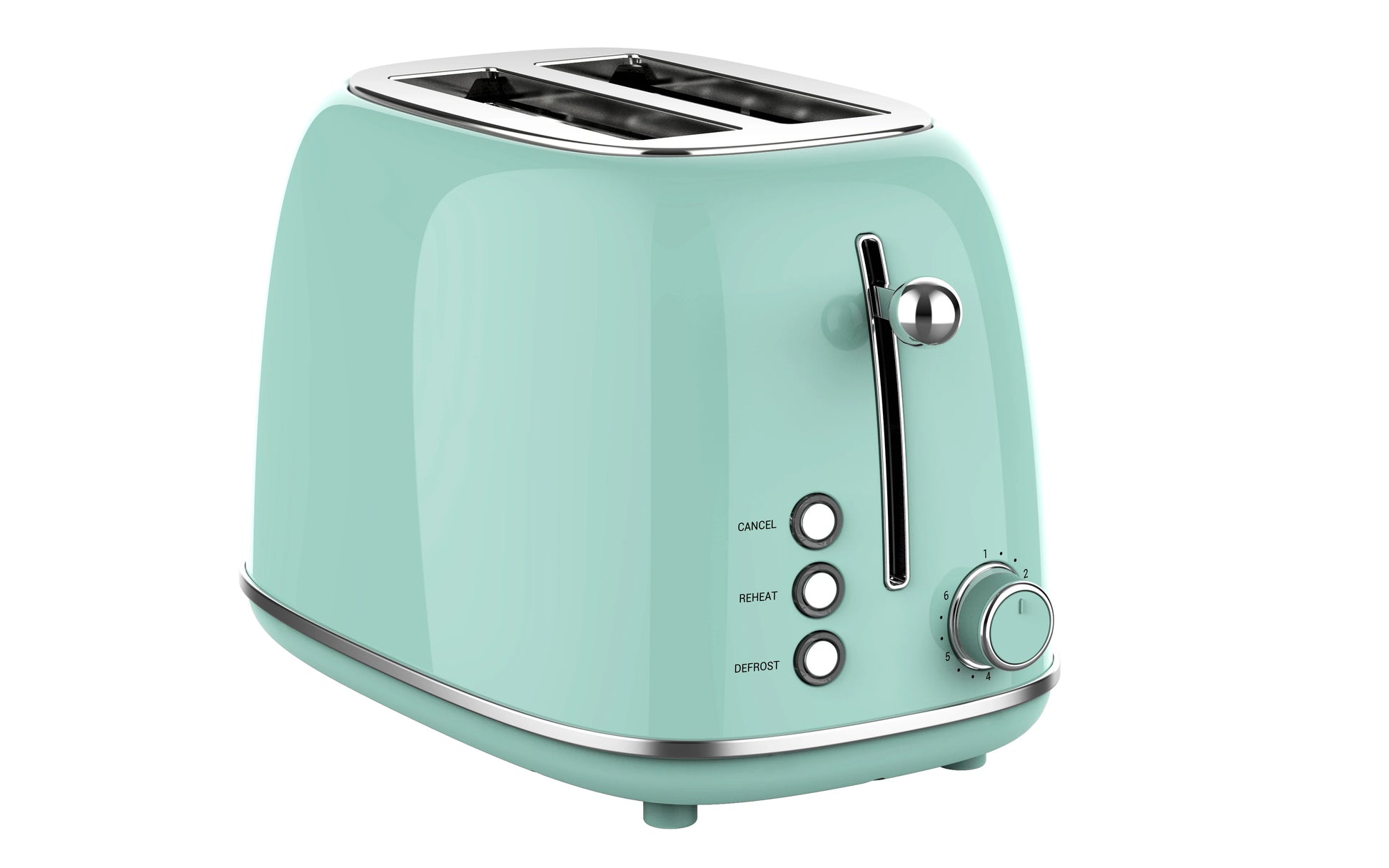 JMT-476618 Retro Stainless Steel 2-Slice Toaster with Adjustable Browning Control