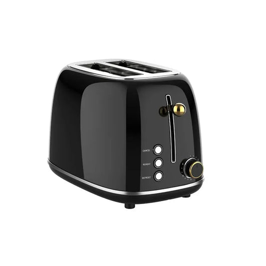 JMT-476618 Retro Stainless Steel 2-Slice Toaster with Adjustable Browning Control